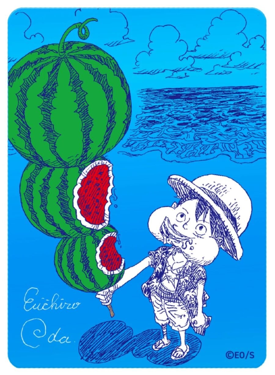 ONE PIECE Watermelon Luffy Meta-Kira NatsuComi 2026 Promo Card — Japanese