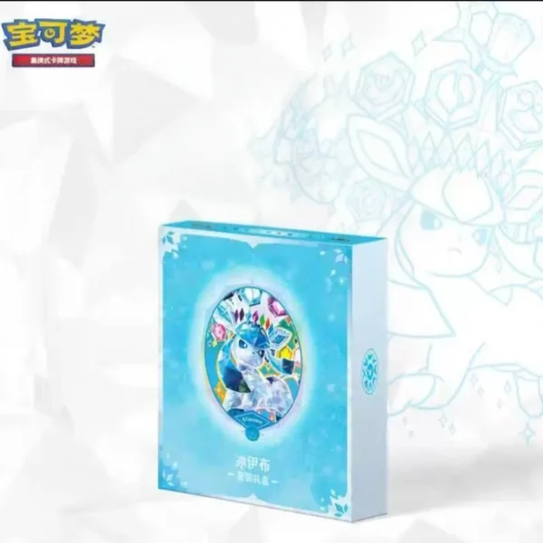 Glaceon Eeveelution Gift Box Set — ice-blue collector box | علبة طقم Glaceon الزرقاء